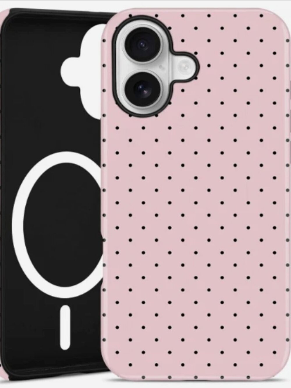 iPhone 17 Polka Dot Case MagSafe Compatible Pink Cute